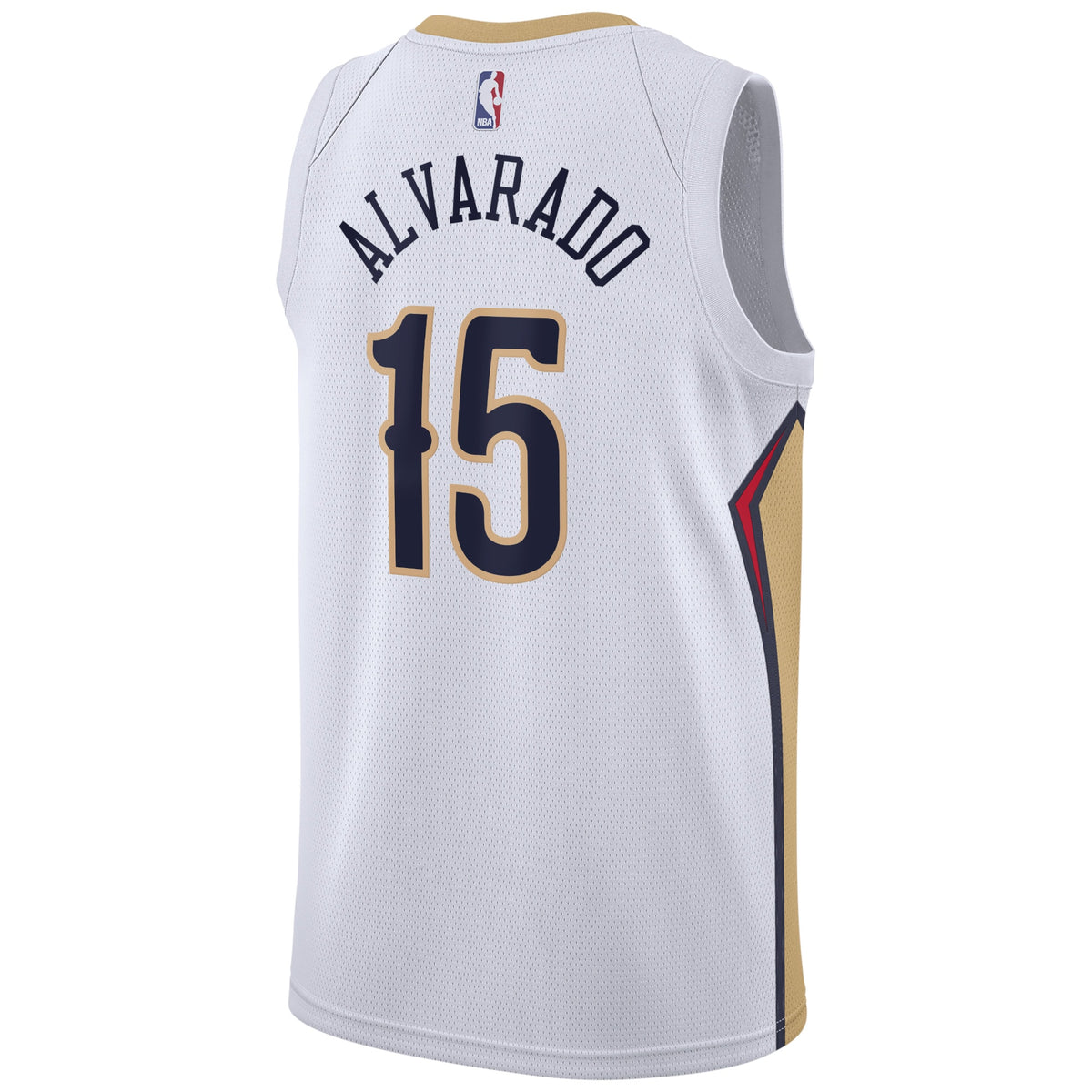 Unisex Jose Alvarado New Orleans Pelicans Association Edition Swingman NBA Basketball Jersey - White - view 3