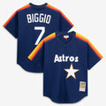 Men's Houston Astros Craig Biggio Navy Batting Practice MLB Baseball Jersey - view 1