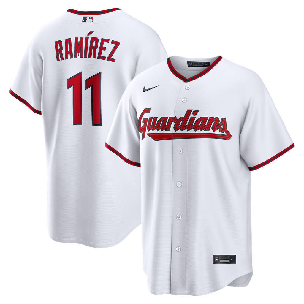 Men's Cleveland Guardians José Ramírez White Home Replica MLB Baseball Jersey - view 1
