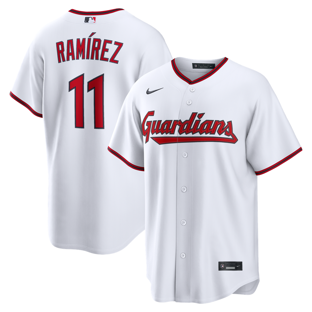 Men's Cleveland Guardians José Ramírez White Home Replica MLB Baseball Jersey - view 1