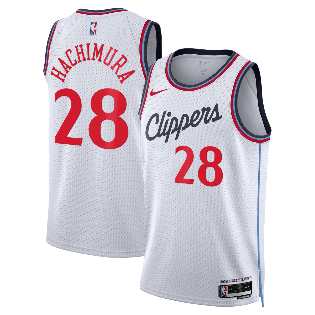 Unisex Rui Hachimura Los Angeles Clippers Replica Association Edition Swingman NBA Basketball Jersey - White - view 1