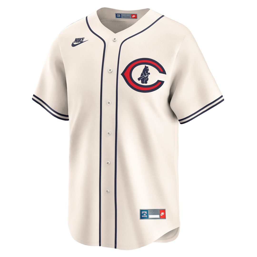 Men's Chicago Cubs Seiya Suzuki Cream Throwback Cooperstown Collection Limited MLB Baseball Jersey - view 2