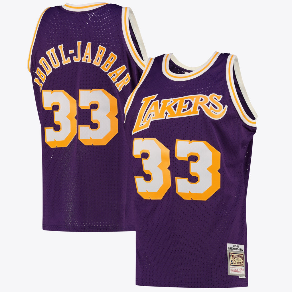 Men's Los Angeles Lakers Kareem Abdul-Jabbar Alternate Swingman NBA Basketball Jersey - Purple - view 1