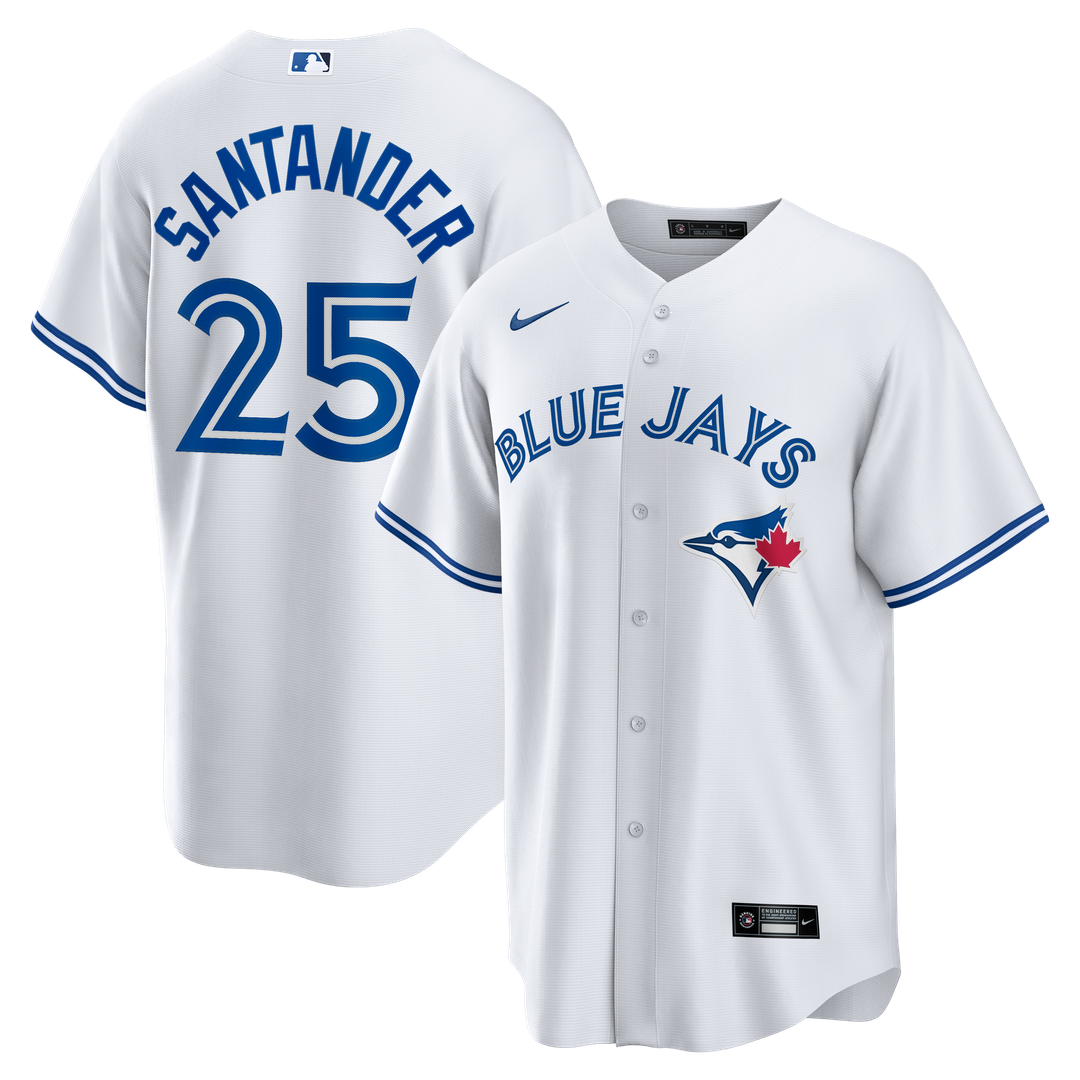 Men's Toronto Blue Jays Anthony Santander White Home Replica MLB Baseball Jersey - view 1