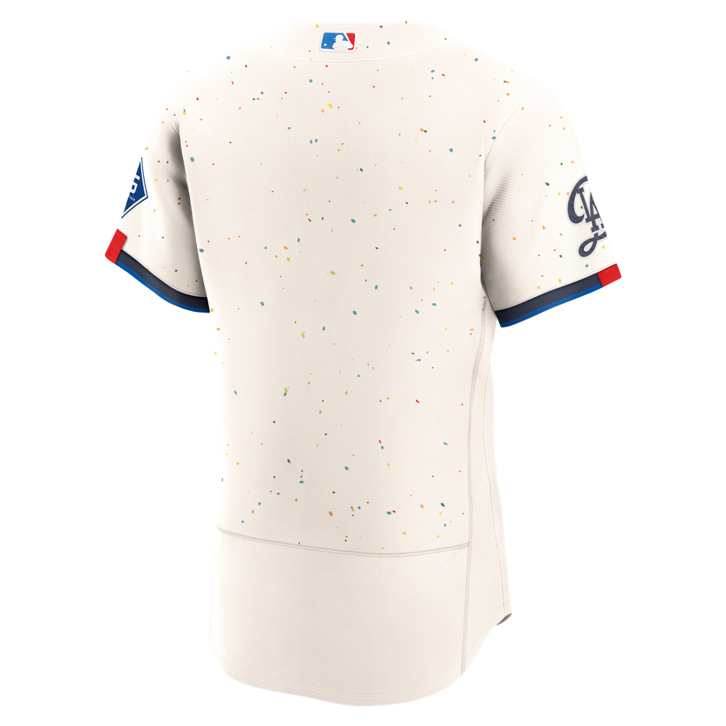 Men's Los Angeles Dodgers Cream City Connect Sponsor Patch MLB Baseball Jersey - view 3