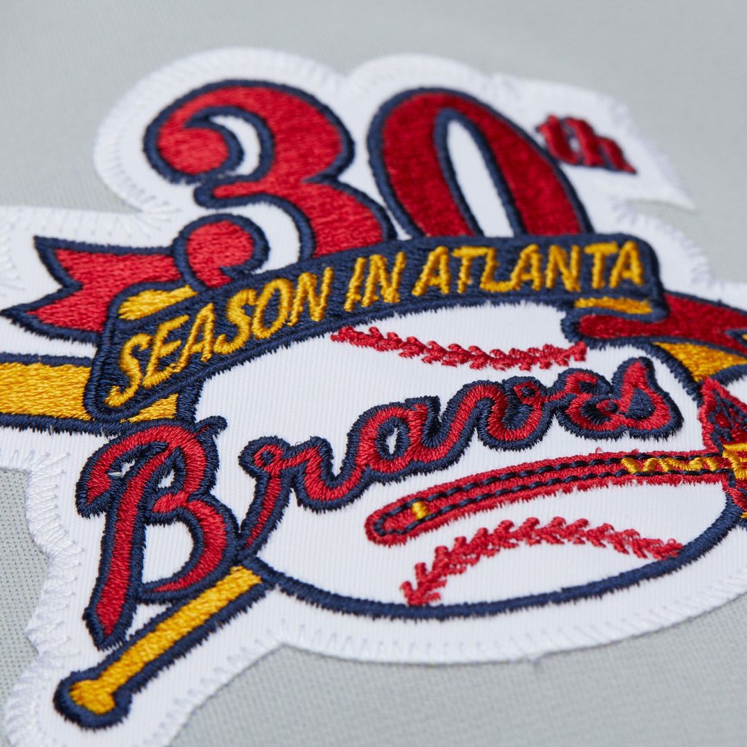 Men's Atlanta Braves Fred McGriff Gray 1995 Throwback MLB Baseball Jersey - view 9