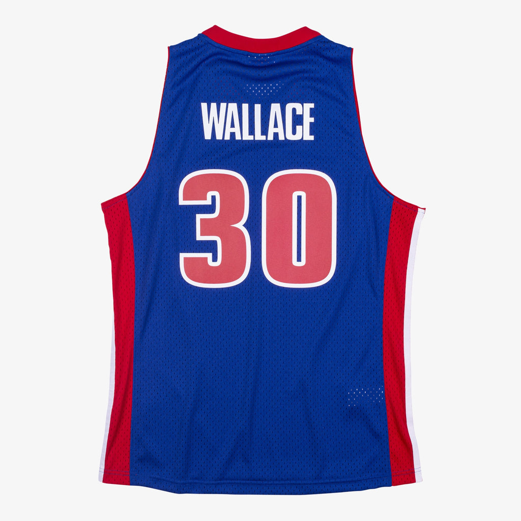 Men's Detroit Pistons Rasheed Wallace 2003 Swingman NBA Basketball Jersey - Royal Blue - view 4