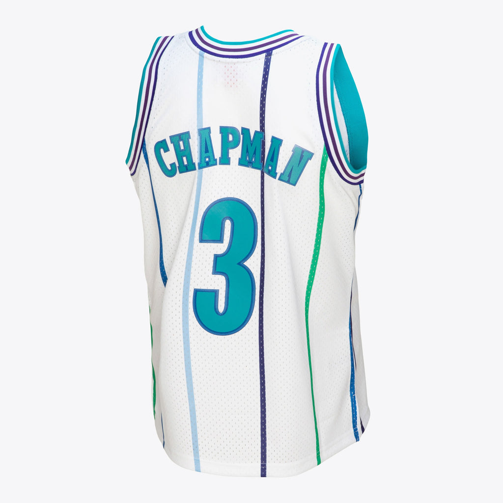 Men's Charlotte Hornets Rex Chapman 1988 NBA Basketball Jersey - White - view 6
