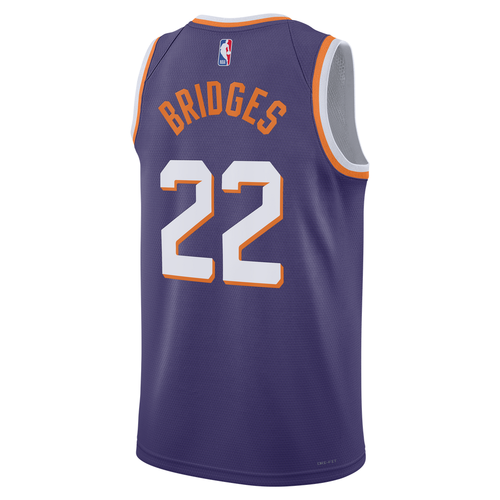 Unisex Miles Bridges Phoenix Suns Icon Edition Swingman NBA Basketball Jersey - Purple - view 4