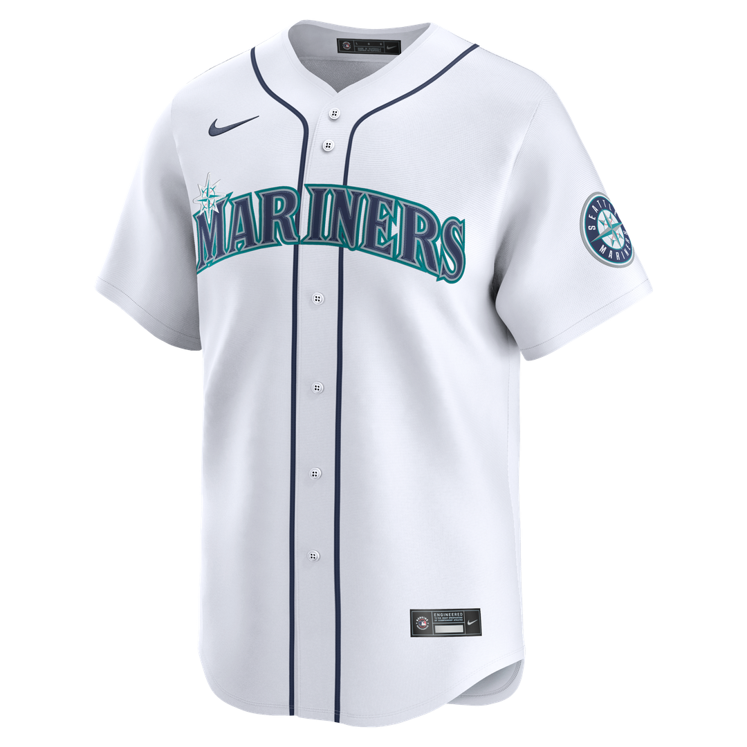 Men's Seattle Mariners Josh Naylor White Home Limited MLB Baseball Jersey - view 2