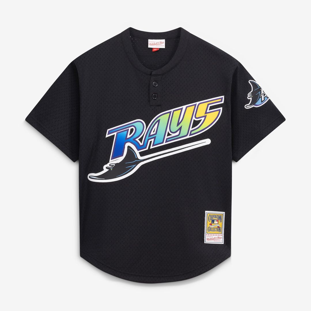 Men's Tampa Bay Rays Wade Boggs Black Batting Practice MLB Baseball Jersey - view 2