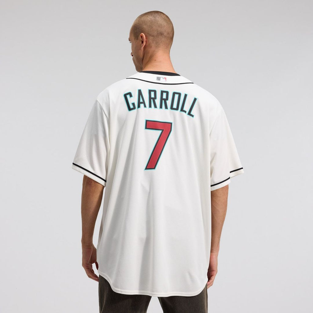Men's Arizona Diamondbacks Corbin Carroll Cream Home Replica MLB Baseball Jersey - view 3