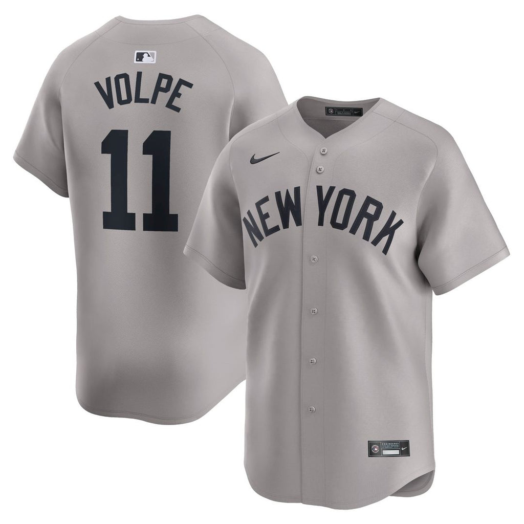 Men's New York Yankees Anthony Volpe Gray Away Limited MLB Baseball Jersey - view 1