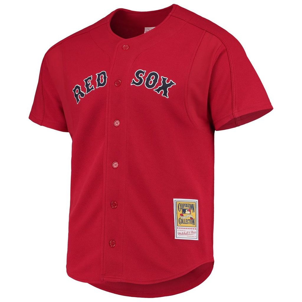Men's Boston Red Sox David Ortiz Red Cooperstown Collection Mesh Batting Practice Button-Up MLB Baseball Jersey - view 5