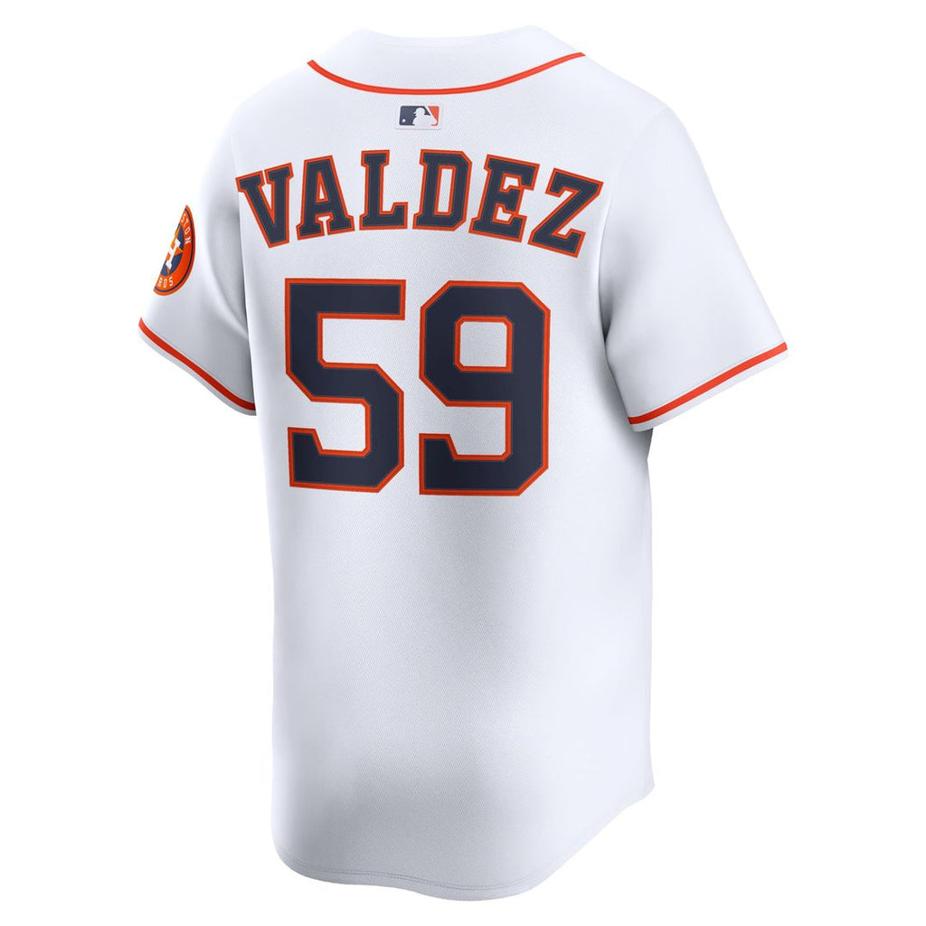 Men's Houston Astros Framber Valdez White Home Limited MLB Baseball Jersey - view 3