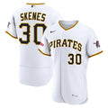 Men's Pittsburgh Pirates Paul Skenes White Home Sponsor Patch MLB Baseball Jersey - view 1