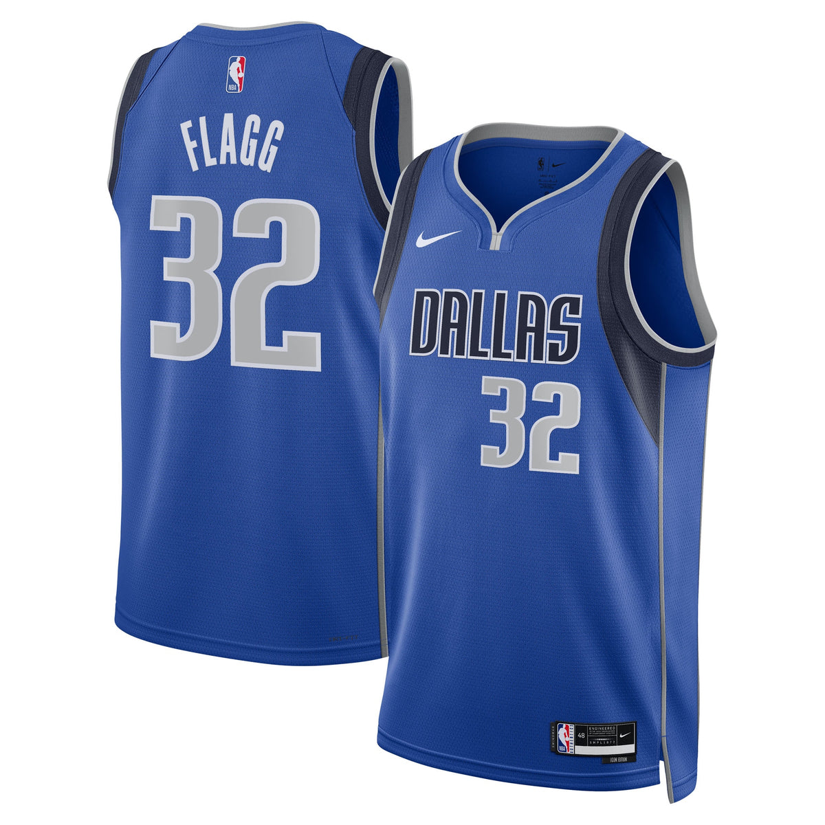 Unisex Cooper Flagg Dallas Mavericks Icon Edition Swingman Jersey NBA 2025 First Round Draft Pick - Blue - view 2