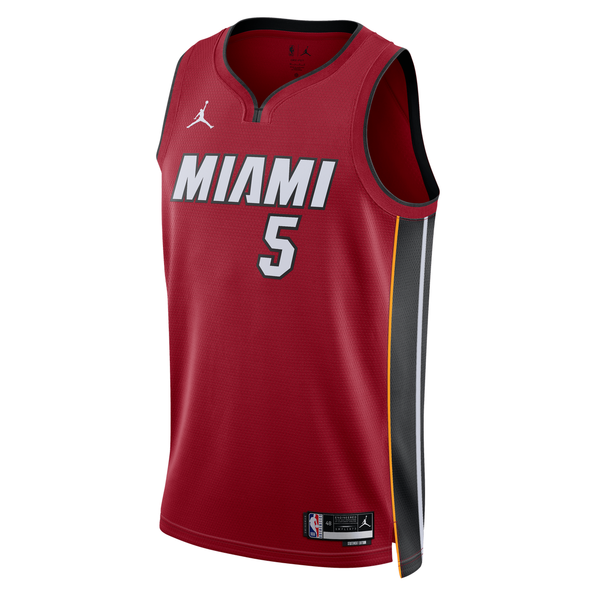 Unisex Nikola Jović Miami Heat Statement Edition Swingman NBA Basketball Jersey - Red - view 3