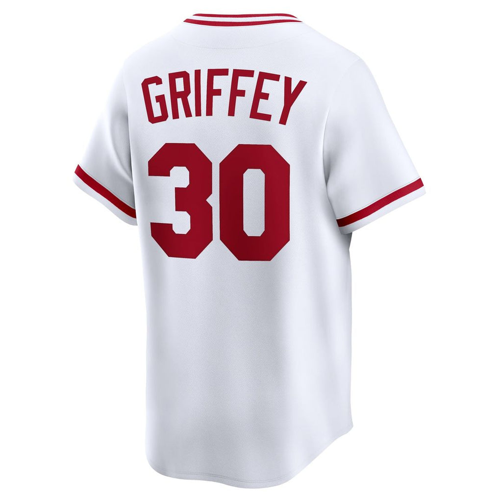 Men's Cincinnati Reds Ken Griffey White Throwback Cooperstown Collection Limited MLB Baseball Jersey - view 3