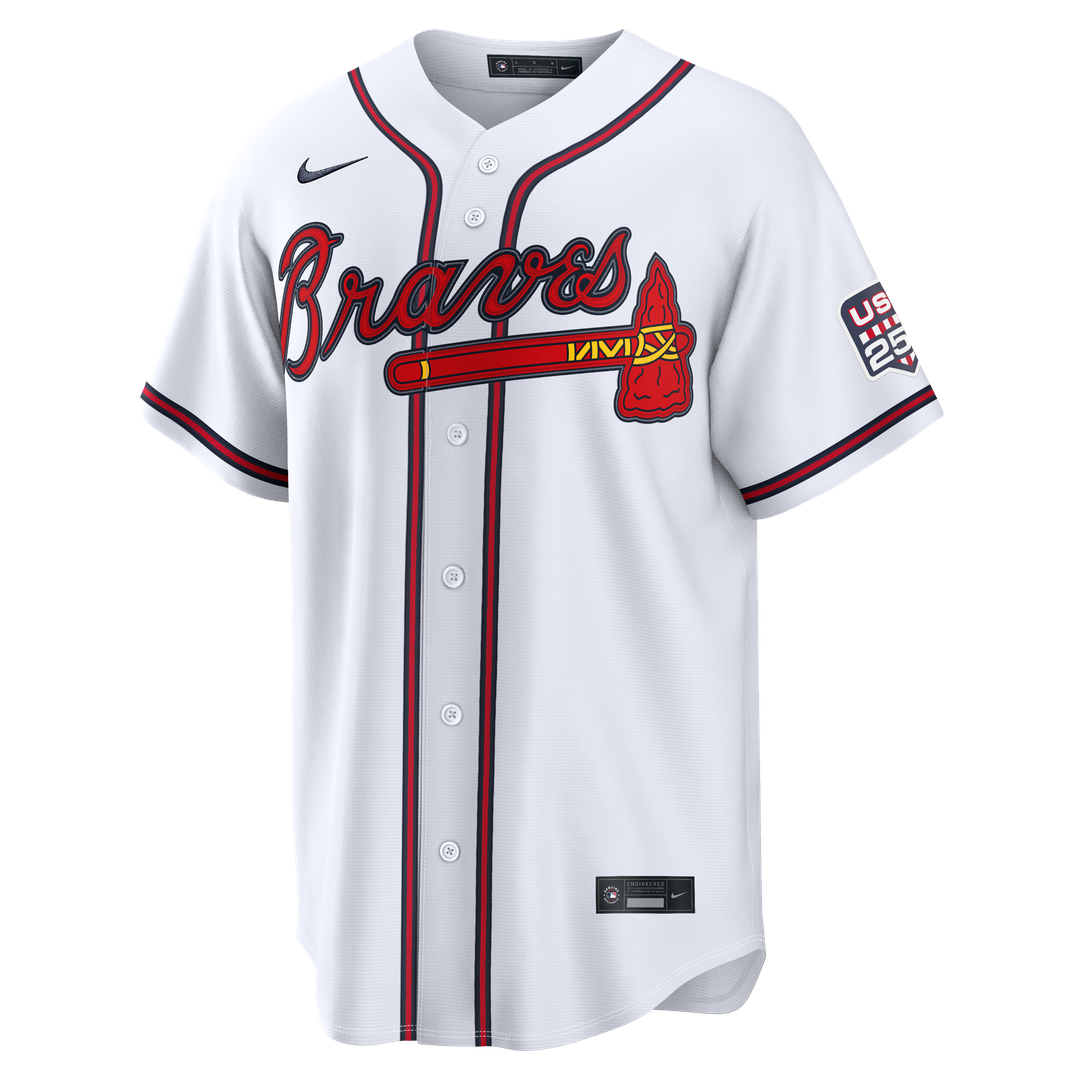 Men's Fourth of July Men's Atlanta Braves Drake Baldwin White USA 250 Stadium MLB Baseball Jersey - view 2