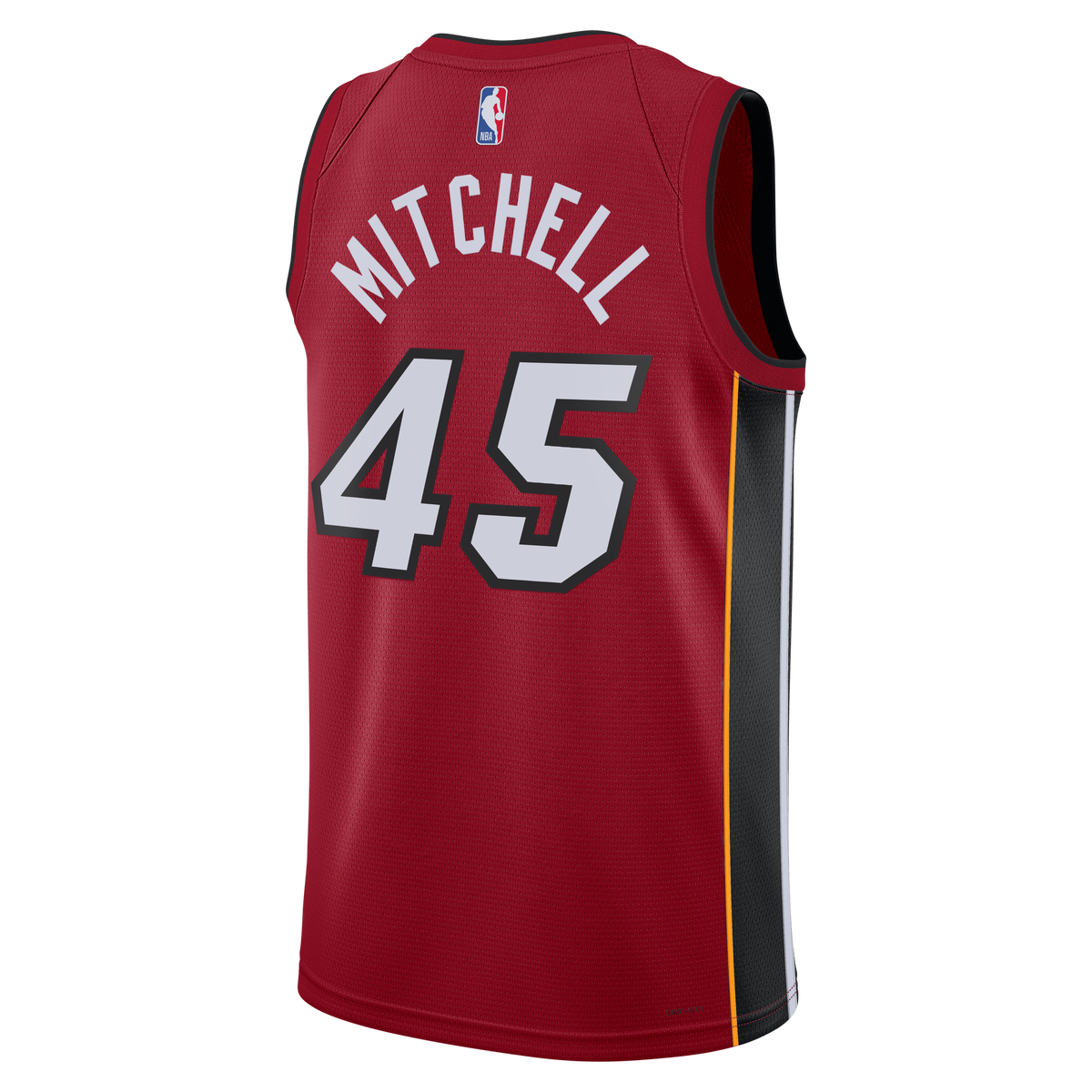 Unisex Davion Mitchell Miami Heat Statement Edition Swingman NBA Basketball Jersey - Red - view 4