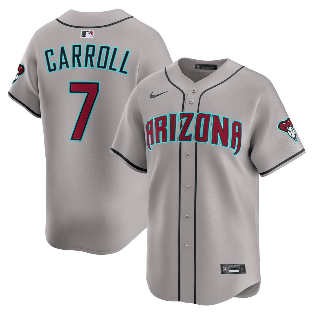 Men's Arizona Diamondbacks Corbin Carroll Gray Road Limited MLB Baseball Jersey - view 4