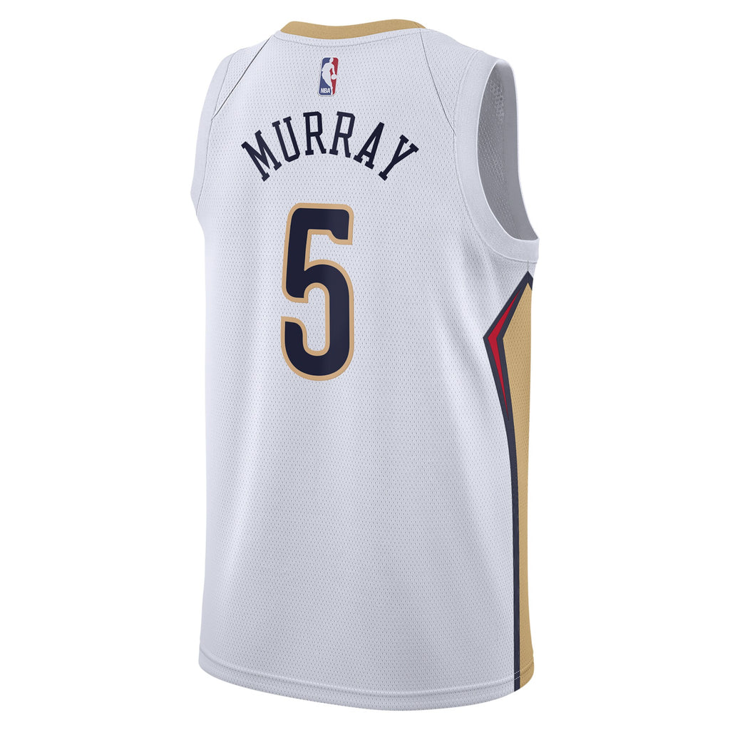 Unisex Dejounte Murray New Orleans Pelicans Association Edition Swingman NBA Basketball Jersey - White - view 4