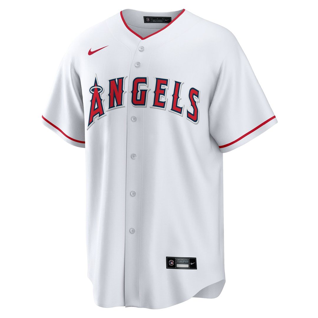 Men's Los Angeles Angels Travis d'Arnaud White Home Replica MLB Baseball Jersey - view 2