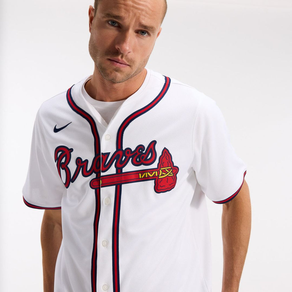Men's Atlanta Braves White Home Limited MLB Baseball Jersey - view 10