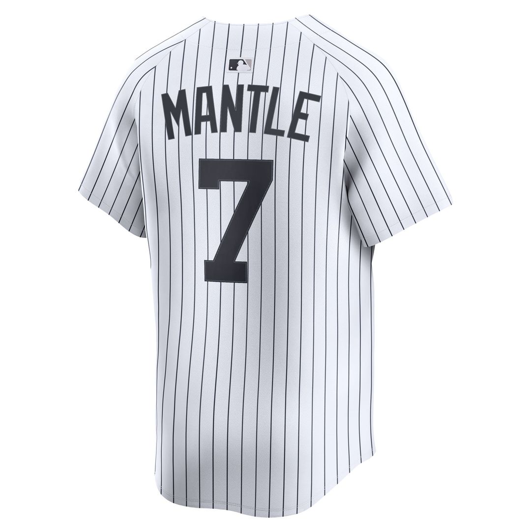 Men's New York Yankees Mickey Mantle White Home Limited MLB Baseball Jersey - view 3