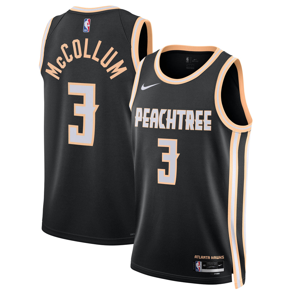 Unisex CJ McCollum Atlanta Hawks 2025/26 City Edition Swingman NBA Basketball Jersey - Black - view 1