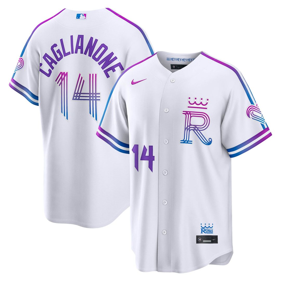 Men's Kansas City Royals Jac Caglianone White 2026 City Connect Stadium MLB Baseball Jersey - view 1