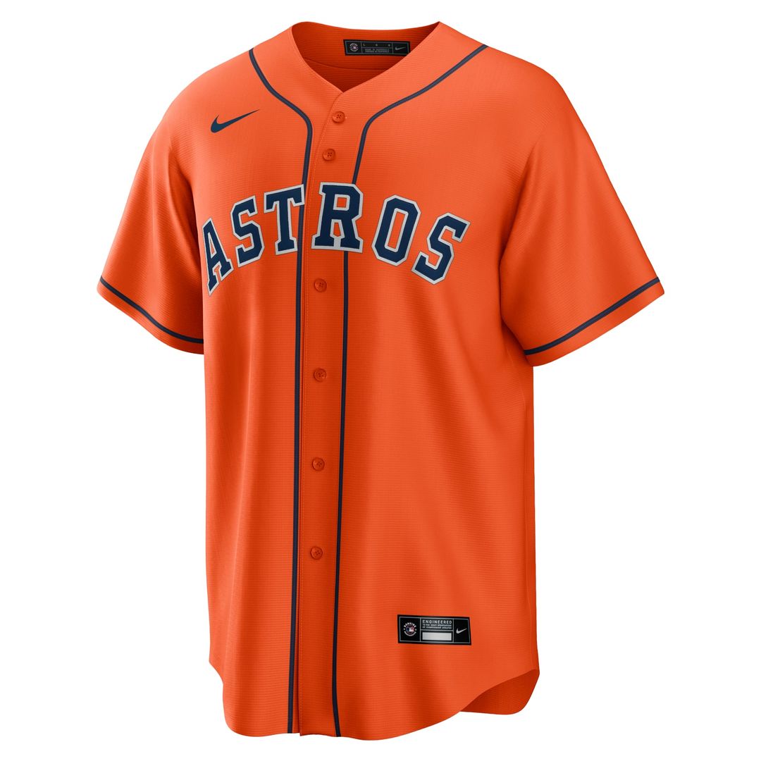 Men's Houston Astros Orange Alternate Replica MLB Baseball Jersey - view 5
