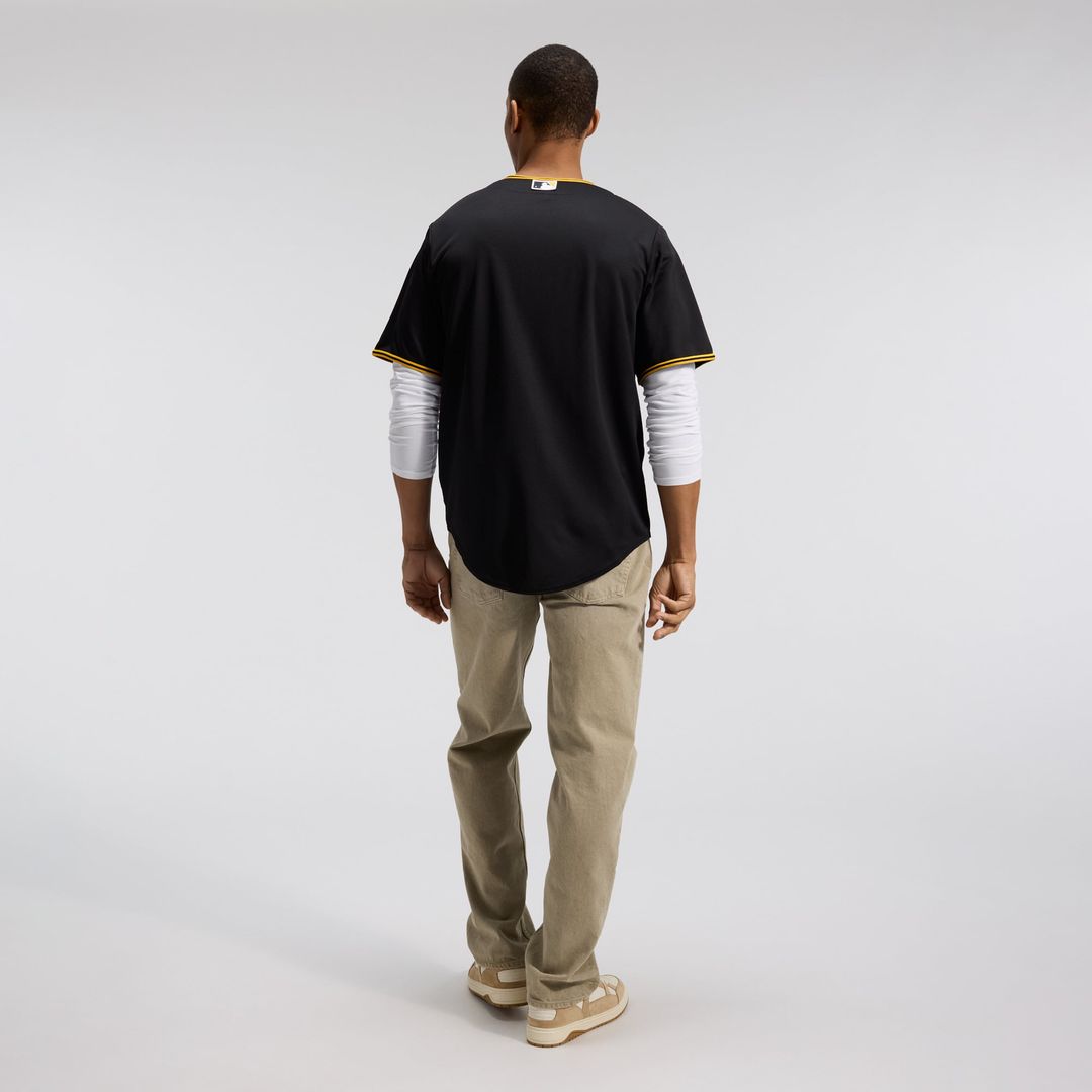 Men's Pittsburgh Pirates Black Alternate Replica MLB Baseball Jersey - view 4
