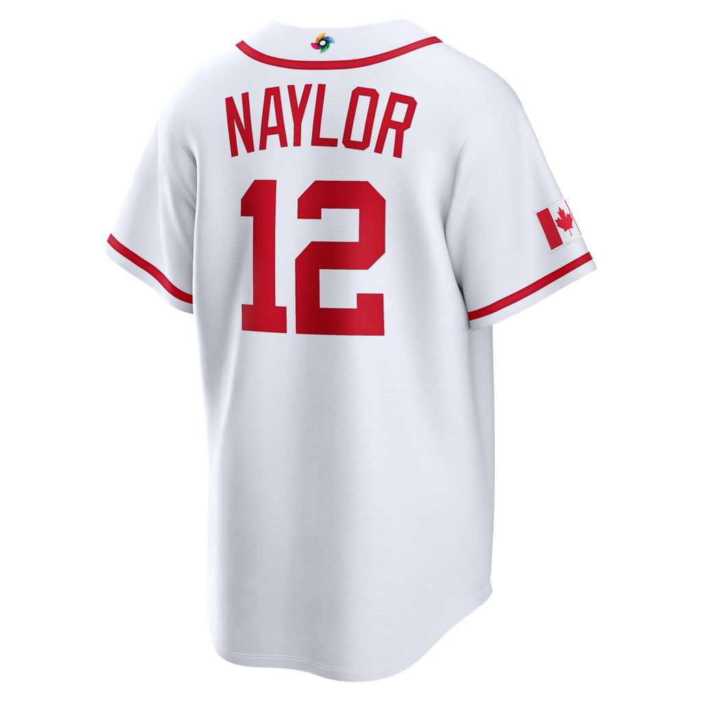 Men's Canada Baseball Josh Naylor White 2026 World Baseball Classic Home Stadium MLB Baseball Jersey - view 3