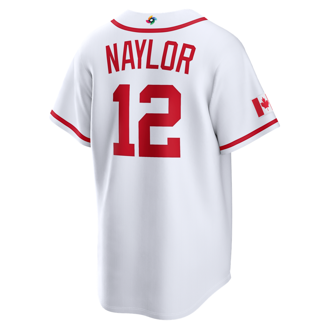Men's Canada Baseball Josh Naylor White 2026 World Baseball Classic Home Stadium MLB Baseball Jersey - view 3