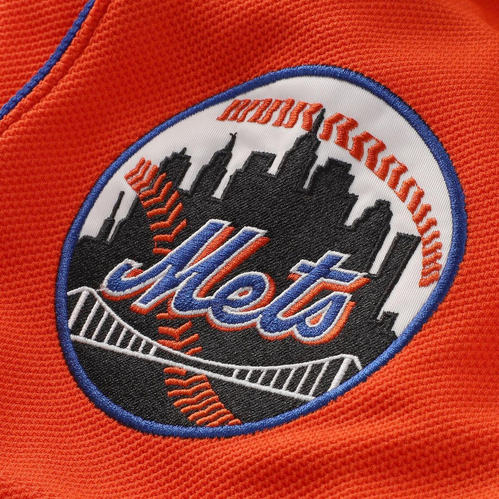 Men's New York Mets Mike Piazza Orange Cooperstown Collection Mesh Batting Practice Button-Up MLB Baseball Jersey - view 6