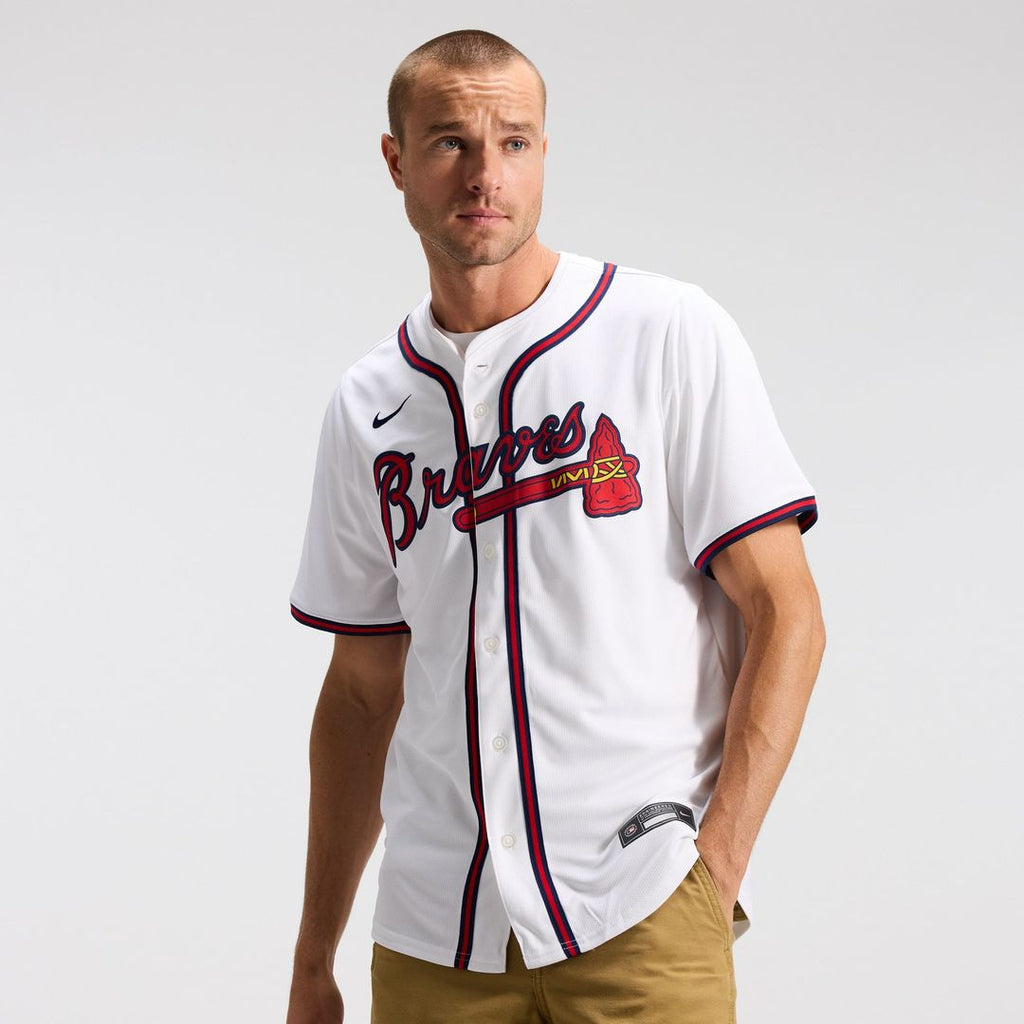 Men's Atlanta Braves White Home Limited MLB Baseball Jersey - view 1