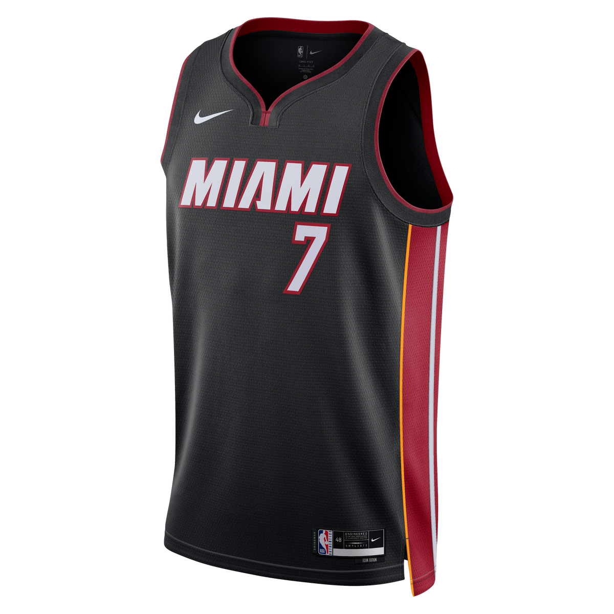 Unisex Giannis Antetokounmpo Miami Heat Icon Edition Swingman NBA Basketball Jersey - Black - view 3