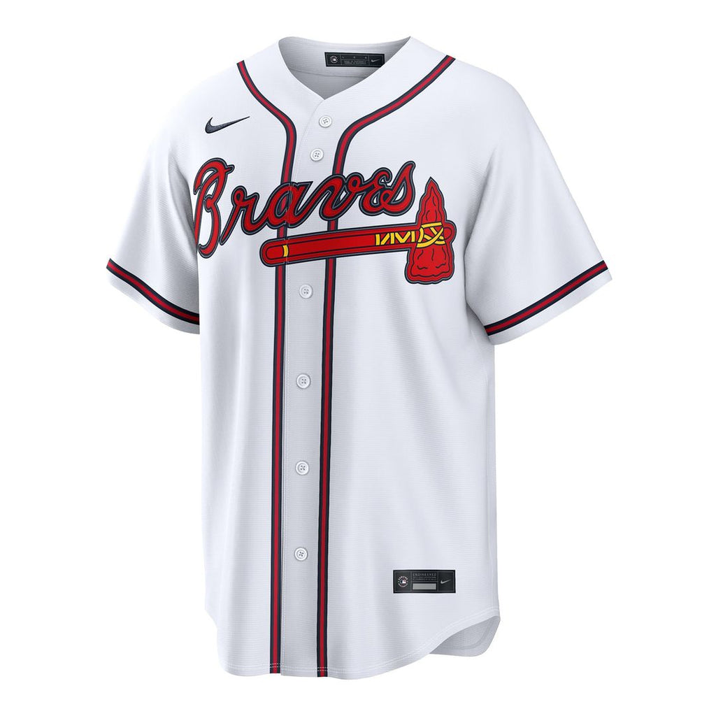 Men's Atlanta Braves Spencer Schwellenbach White Home Replica MLB Baseball Jersey - view 2