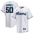 Men's Miami Marlins Agustín Ramírez White Home Replica MLB Baseball Jersey - view 1