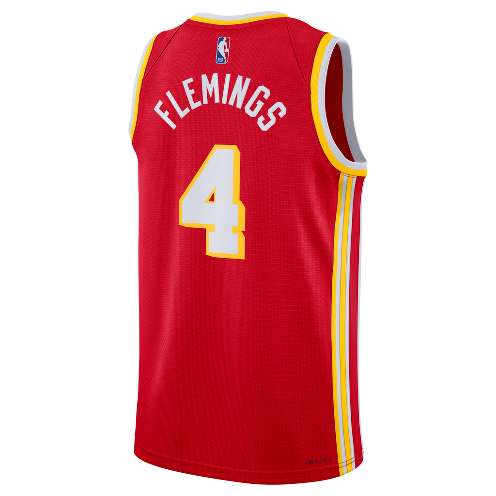 Unisex Kingston Flemings Atlanta Hawks Icon Swingman NBA Basketball Jersey - Red - view 4
