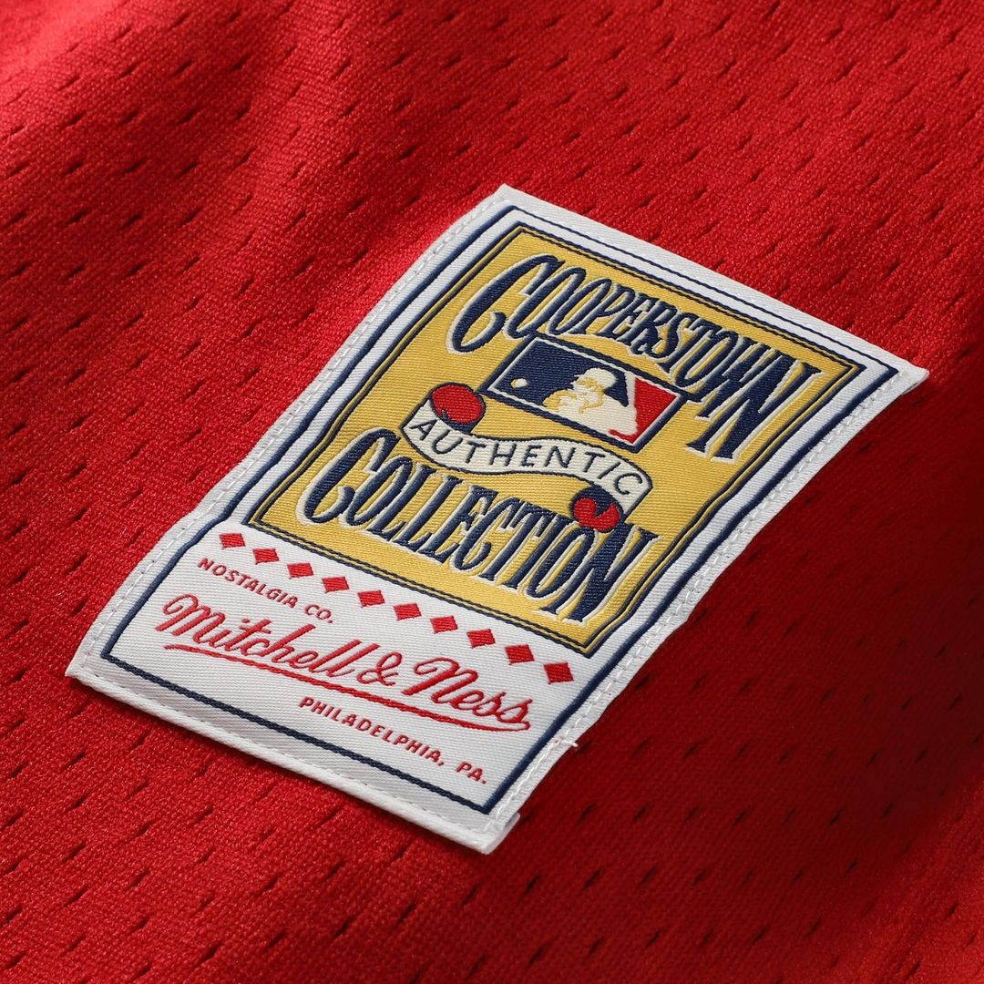 Men's Cincinnati Reds Johnny Bench Red Cooperstown Collection Big & Tall Mesh Batting Practice MLB Baseball Jersey - view 7