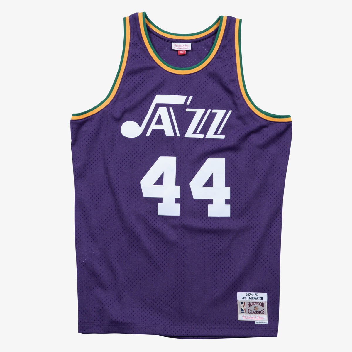 Men's New Orleans Jazz Pete Maravich 1974 Swingman Road NBA Basketball Jersey - Purple - view 3