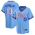 Men's Atlanta Braves Ronald Acuña Jr. Powder Blue 2026 City Connect Stadium MLB Baseball Jersey - view 1