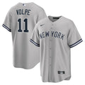 Men's New York Yankees Anthony Volpe Gray Road Replica MLB Baseball Jersey - view 1