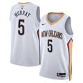 Unisex Dejounte Murray New Orleans Pelicans Association Edition Swingman NBA Basketball Jersey - White - view 1