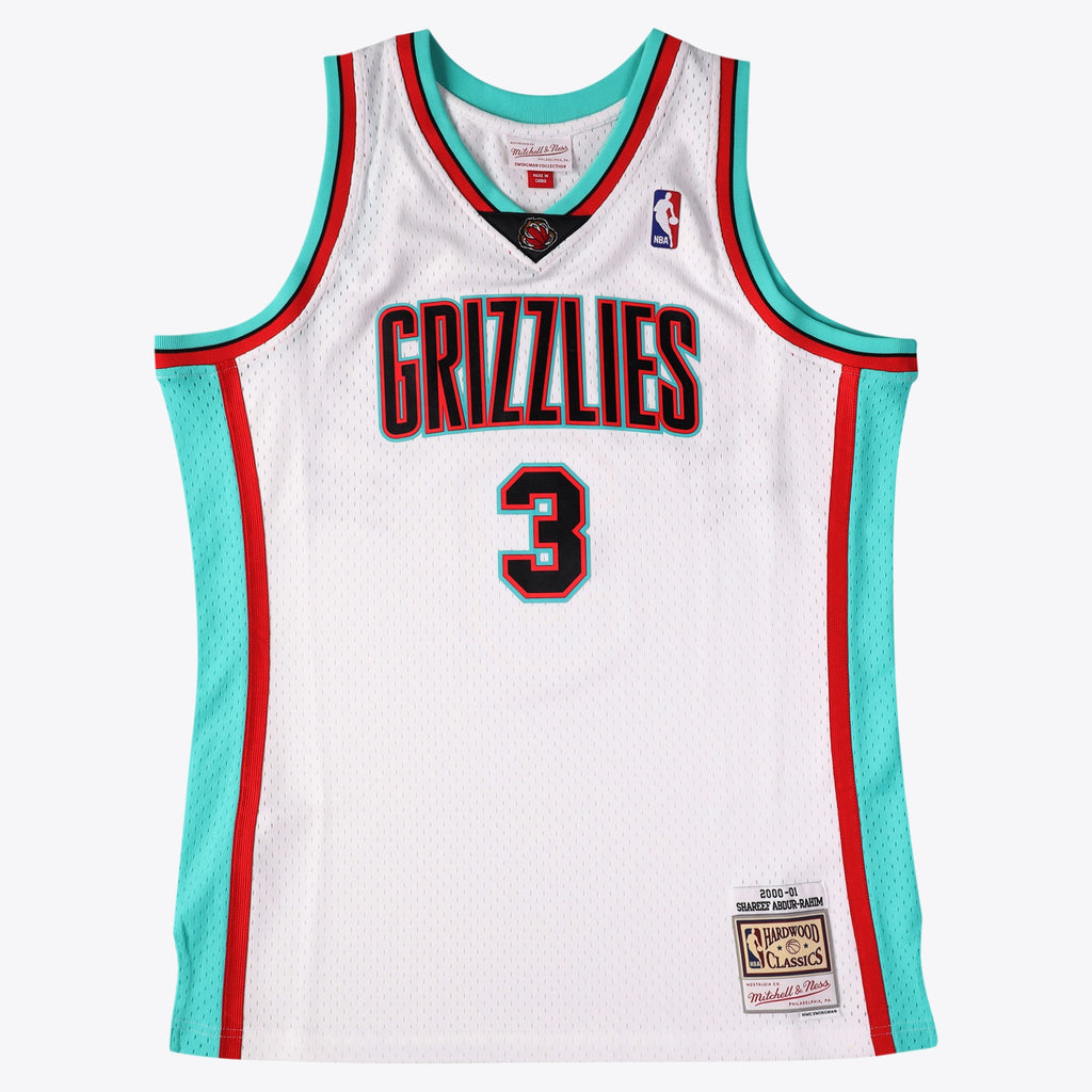 Men's Vancouver Grizzlies Shareef Abdur-Rahim 2000 Swingman NBA Basketball Jersey - White - view 1
