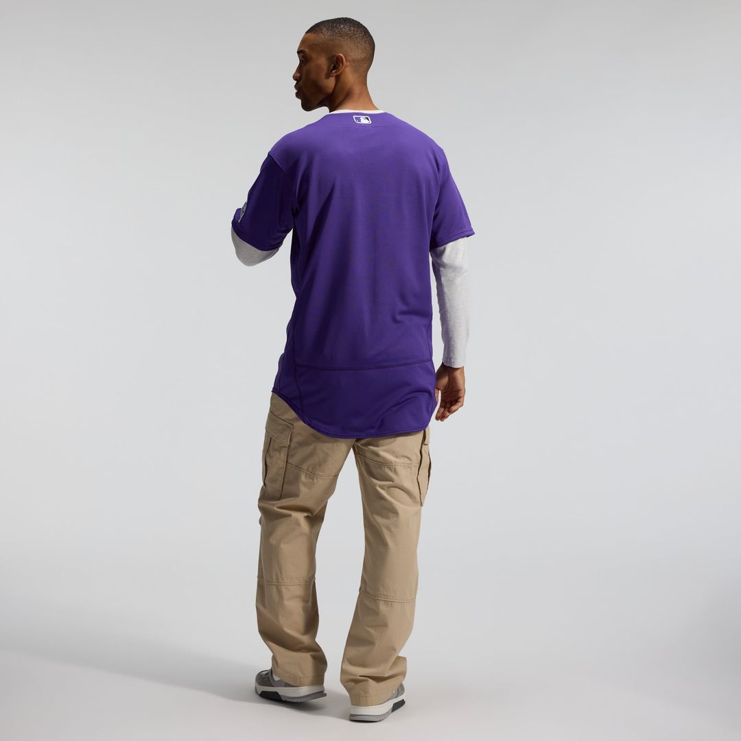 Men's Colorado Rockies Purple Alternate MLB Baseball Jersey - view 5