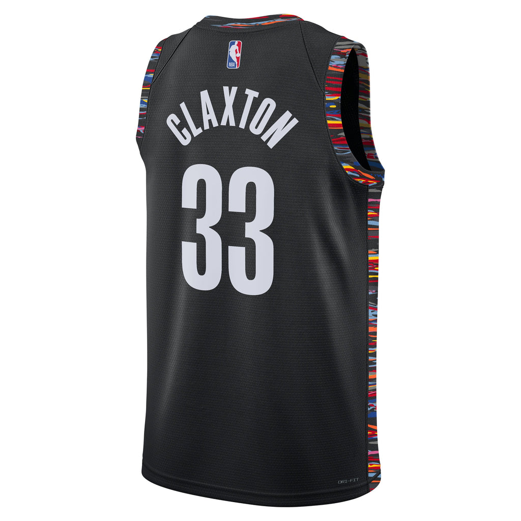 Unisex Nic Claxton Brooklyn Nets 2025/26 City Edition Swingman NBA Basketball Jersey - Black - view 4